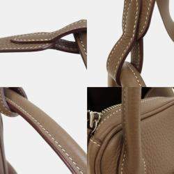 Hermes Taurillon Lindy 30 Etoupe Handbag