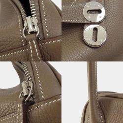 Hermes Taurillon Lindy 30 Etoupe Handbag