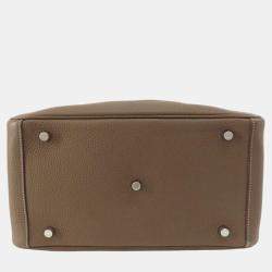 Hermes Taurillon Lindy 30 Etoupe Handbag