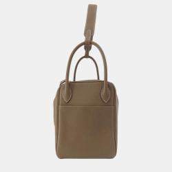 Hermes Taurillon Lindy 30 Etoupe Handbag