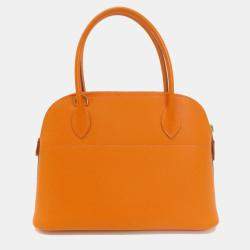 Hermes Orange Epsom Leather Bolide 27 Handbag