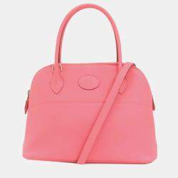 Hermes Pink Swift Bolide 27 Handbag