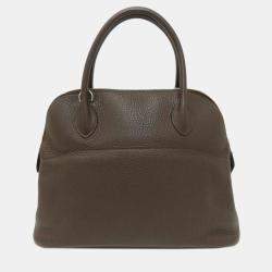 Hermes Chocolat Taurillon Bolide 31 Handbag