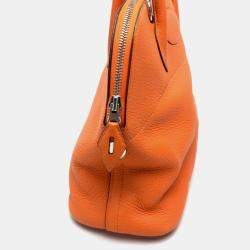 Pre Owned Hermes Orange Taurillon Clemence Bolide 31 Shoulder Bag