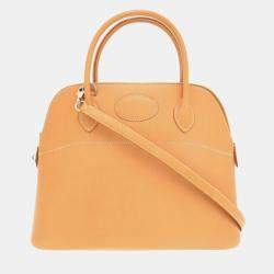 Hermes Brown Veau Chamonix Natural Sable Bolide 31 Handbag