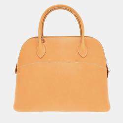 Hermes Brown Veau Chamonix Natural Sable Bolide 31 Handbag