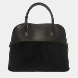 Hermes Black Votroika Box Calf Bolide 31 Handbag