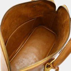 Hermes Gold Light Brown Cushvel Leather Bolide 35 Handbag