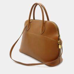 Hermes Gold Light Brown Cushvel Leather Bolide 35 Handbag