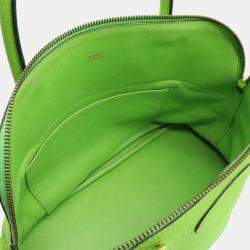 Hermes Apple Green Yellow Togo Leather Bolide 35 Handbag