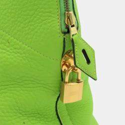 Hermes Apple Green Yellow Togo Leather Bolide 35 Handbag