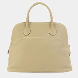 Hermes Beige Epson Bolide Relax 35 Handbag