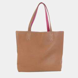 Hermes Brown Tosca Togo Taurillon Double Sens 36 Tote Bag