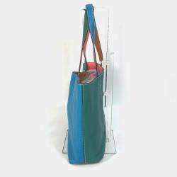 Hermes Rose Azale/Gold Blue Zanzibar /Malachite Double Sense 35 Shoulder Bag