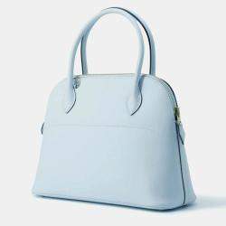 Hermes Blue Brume Epson Bolide 27 Handbag