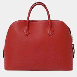 Hermes Rouge Garance Red Veau Swift Bolide 1923 Handbag