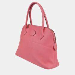 Hermes Rose Azare Vaux Swift Bolide 27 Handbag