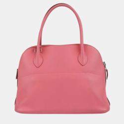 Hermes Rose Azare Vaux Swift Bolide 27 Handbag