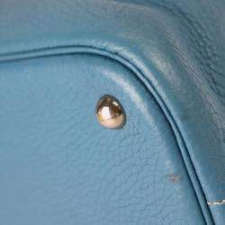 Hermes Blue Jean Taurillon Clemence Bolide 35 Handbag