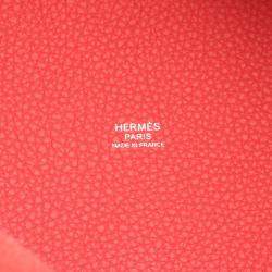 Hermes Red Taurillon Clemence Picotin Lock PM Handbag