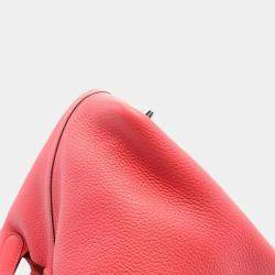 Hermes Red Taurillon Clemence Picotin Lock PM Handbag