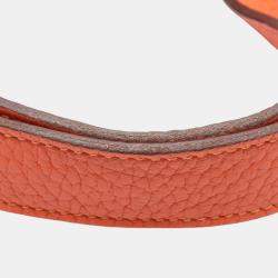 Hermes Orange Togo Picotin Lock PM Handbag