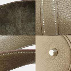 Hermes Etoupe Taurillon Picotin Lock GM Handbag