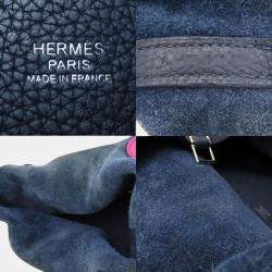 Hermes Blue Nuit Rose Purple Taurillon Picotin Lock MM Handbag