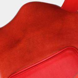 Hermes Rouge du Coeur Red Epson Leather Picotin Lock MM Trace de Cuir Handbag