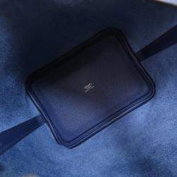 Hermes Blue Ankle Tracesage Epson Picotin Lock 18 Handbag
