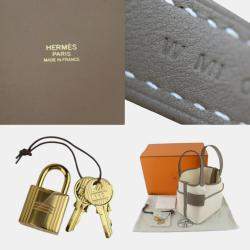 Hermes Ecru Etoupe Toile Goelan x Swift Leather Picotin Lock PM Cargo Pocket Tote Bag