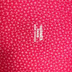 Hermes Red/Brown Bicolor Picotin Lock 22 Kazak Bag