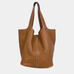 Hermes Brown Picotin Lock MM 22 Tote Bag