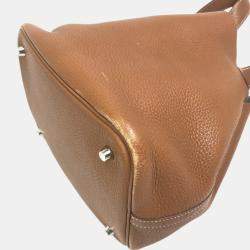 Hermes Brown Picotin Lock MM 22 Tote Bag