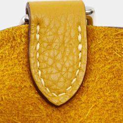 Hermes Curry Taurillon Clemence Mangeoire PM Handbag