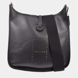 Hermes Black Epsom Evelyne 2 29 Shoulder Bag