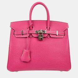 Hermes Rose Tyrien Epsom Birkin 25 Handbag