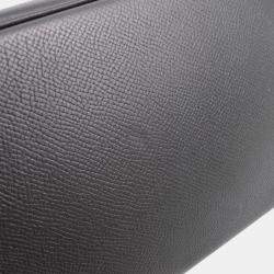 Hermes Black Epsom Leather Palladium Finish Birkin 25