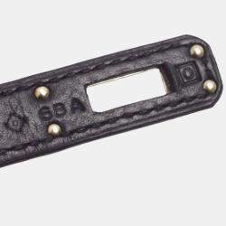 Hermes Black Epsom Leather Palladium Finish Birkin 25