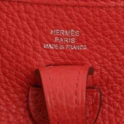 Hermes Rouganvillier Taurillon Clemence Leather Evelyne TPM Bag 