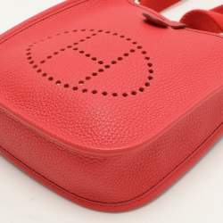 Hermes Rouganvillier Taurillon Clemence Leather Evelyne TPM Bag 