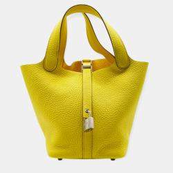  Hermes Leather Picotin Lock 18 Handbag