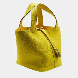  Hermes Leather Picotin Lock 18 Handbag