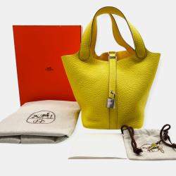  Hermes Leather Picotin Lock 18 Handbag
