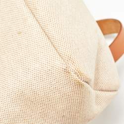 Pre Owned Hermes Natural/Toile Canvas and Vache Hunter Herbag 2 in 1 Backpack