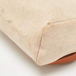 Pre Owned Hermes Natural/Toile Canvas and Vache Hunter Herbag 2 in 1 Backpack