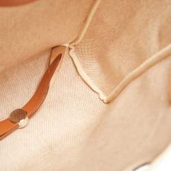 Pre Owned Hermes Natural/Toile Canvas and Vache Hunter Herbag 2 in 1 Backpack