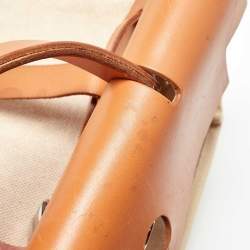 Pre Owned Hermes Natural/Toile Canvas and Vache Hunter Herbag 2 in 1 Backpack