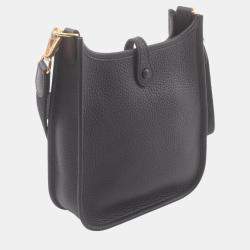 Hermes Evelyne TPM Amazon Shoulder Bag Black Leather