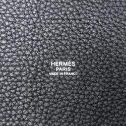 Hermes Picotin Lock MM Black Handbag Calf Leather Black Leather